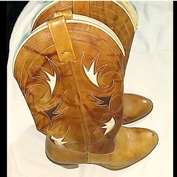 Blue Western Cowboy Boots with Rhinestone Design - Picture 7 of 9